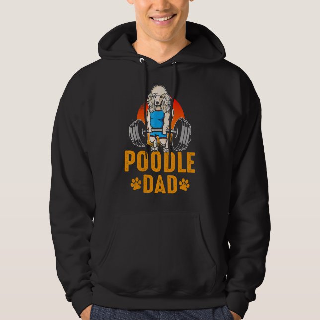 Veste À Capuche Hommes mignon Poodle papa Poodle Chien (Devant)