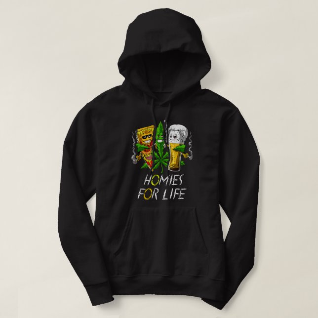 Veste À Capuche Hommes pour la vie Bière et les bourgeons de mauva (Design devant)