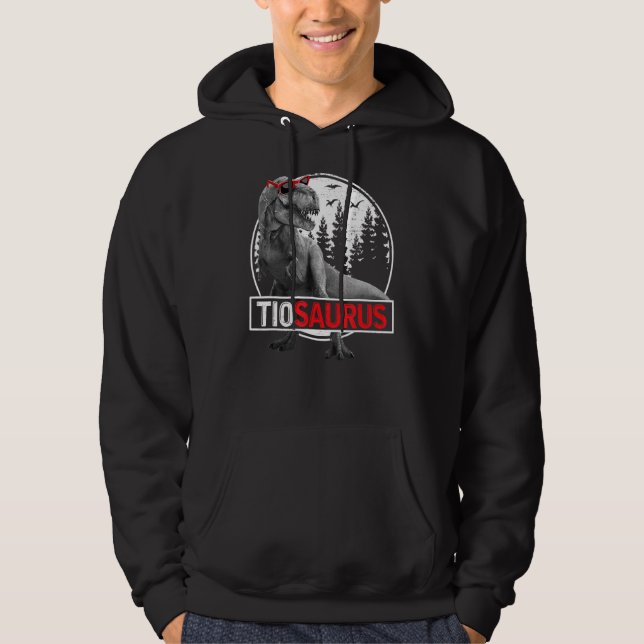 Veste À Capuche Hommes Tiosaurus Rex Dinosaur Tio Saurus Da du Pèr (Devant)