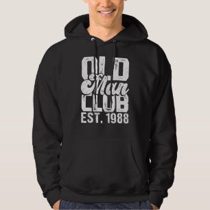Veste À Capuche Hommes Vieux Homme Club Est 1988 Humour citoyen se