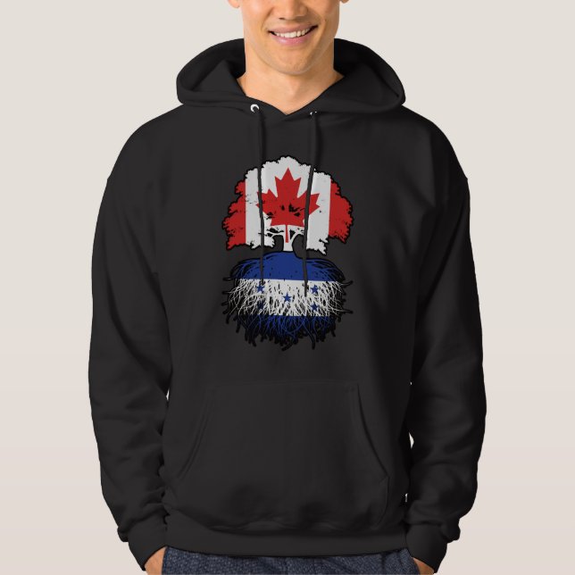 Veste À Capuche Honduras Le drapeau hondurien canadien des racines (Devant)