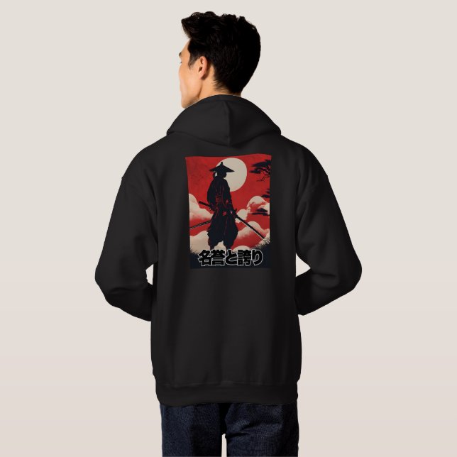 Veste À Capuche Honneur et courage de Samurai (Dos entier)