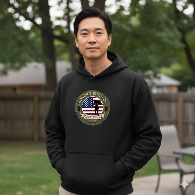 Veste À Capuche Honor The Fallen Defend The Living 250th USA (Premium 250th Anniversary Hoodie: A bold tribute to American bravery and lasting freedom.)