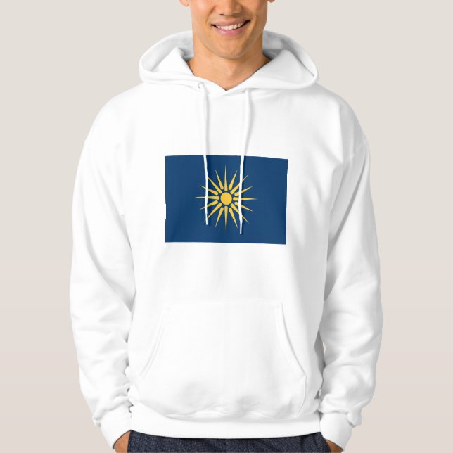 Veste À Capuche Hooded Sweatshirt with Flag of Macedonia, Greece (Devant)
