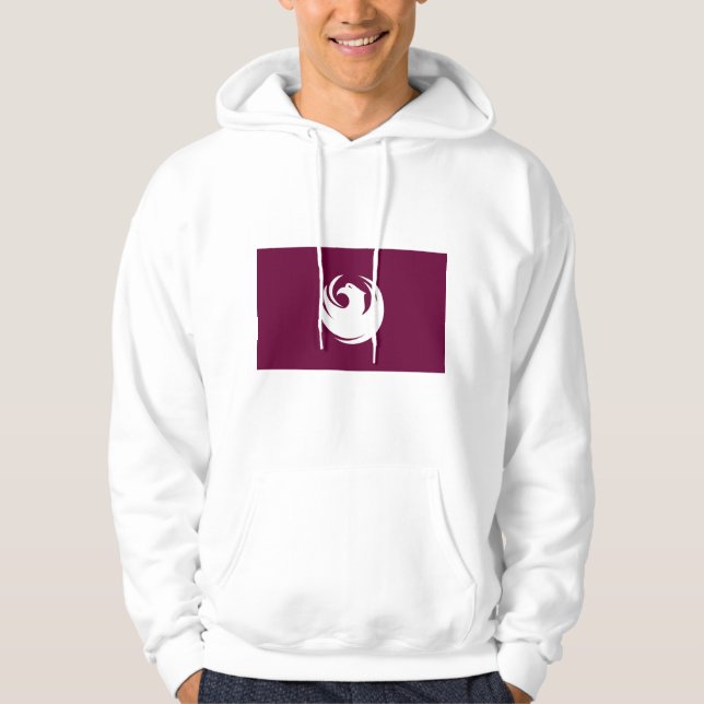 Veste À Capuche Hooded Sweatshirt with Flag of Phoenix City, USA (Devant)