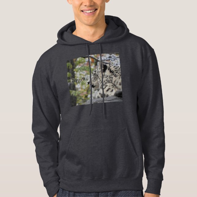 Veste À Capuche Hoodie Léopard des neiges (Devant)