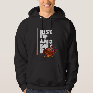 Veste À Capuche Hoodie sweat-shirt Orange Blanc Lève-toi et dunk