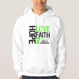 Veste À Capuche Hope Love Faith Sensibilisation à la santé mentale