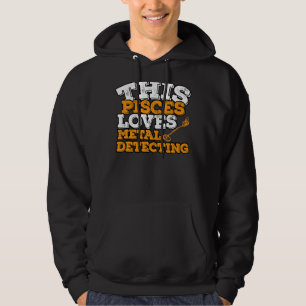 Veste À Capuche Horoscope SIGNE Zodiaque Pisces Aime Métal Détecti