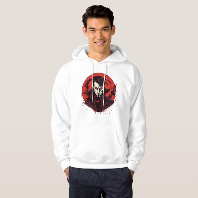 Veste À Capuche Horreur à yeux rouges (Devant entier)