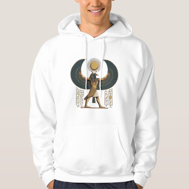 Veste À Capuche Horus le Soleil ailé gardien (Devant)