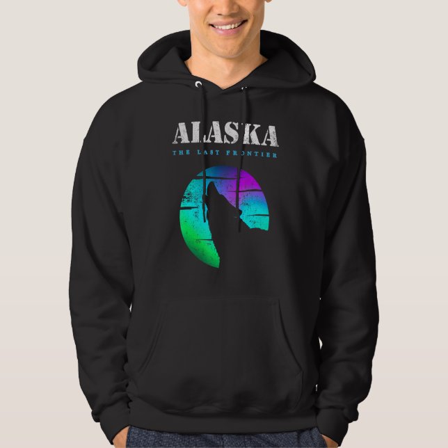Veste À Capuche Howling Wolf Alaska Native American Alaska Tribal (Devant)