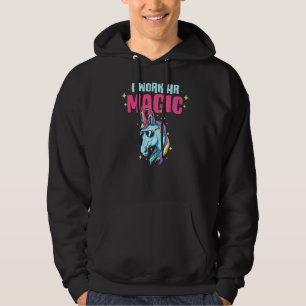 Veste À Capuche Hr Work Magic Unicorn Ressources humaines Fun Grap
