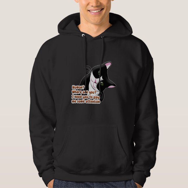 Veste À Capuche Humain ? Où es-tu ? Chat (Devant)