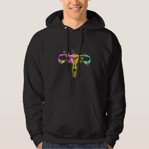 Veste À Capuche Humain Uterus Floral Anatomie Feminisme féministe