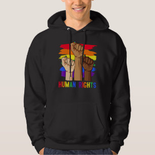 Veste À Capuche Human Rights Power Fist Lgbt Pride Gay Lesbian Tri