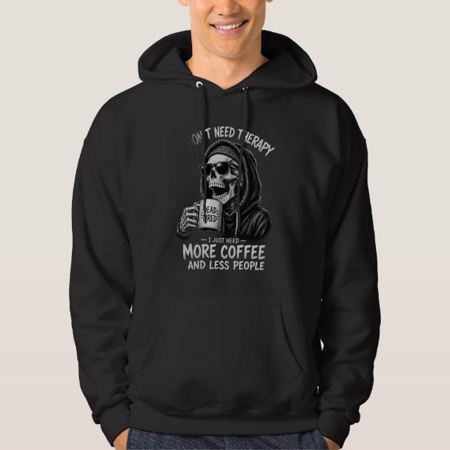 Veste À Capuche Humour de squelette drôle (Devant)