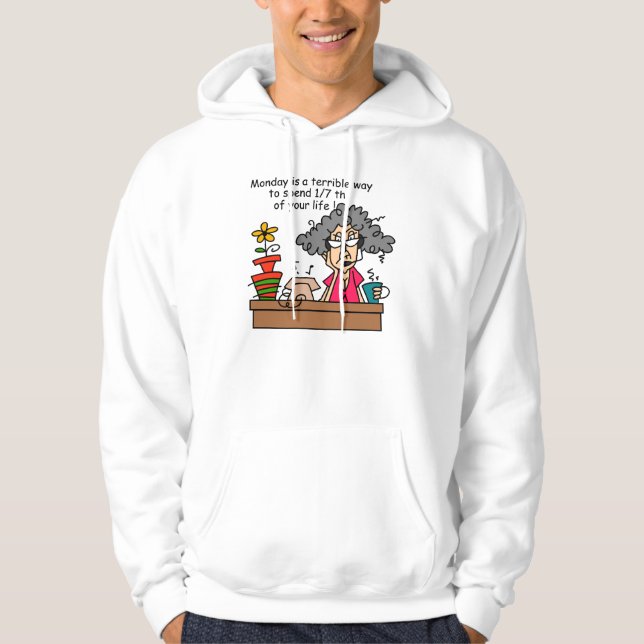 Veste À Capuche Humour du lundi (Devant)