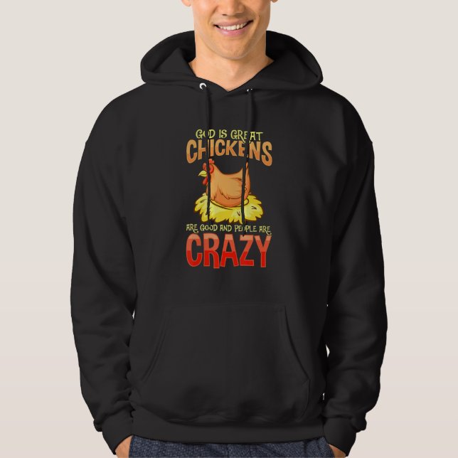 Veste À Capuche Humour fou de poulets amoureux Hen (Devant)