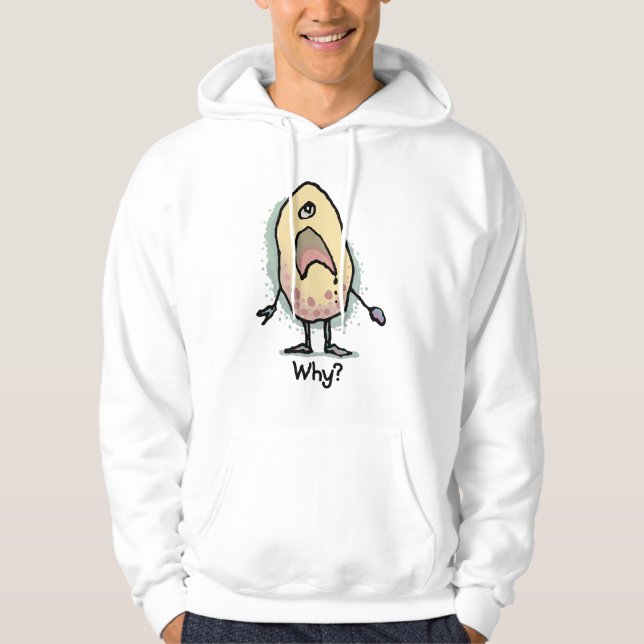 Veste À Capuche Humour sarcastique Pourquoi ? Dessin - Conception  (Devant)