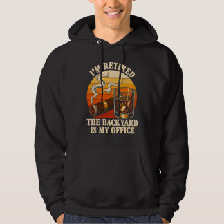 Veste À Capuche Humour sur la retraite Whiskey Cigare Vintage Jard