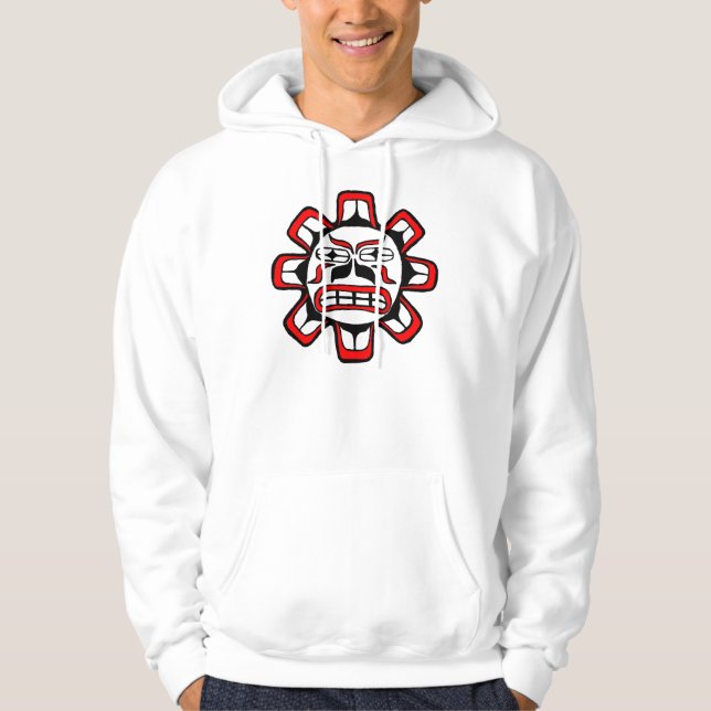 Veste À Capuche Hurlement de Sun de Haida à la lune (Devant)