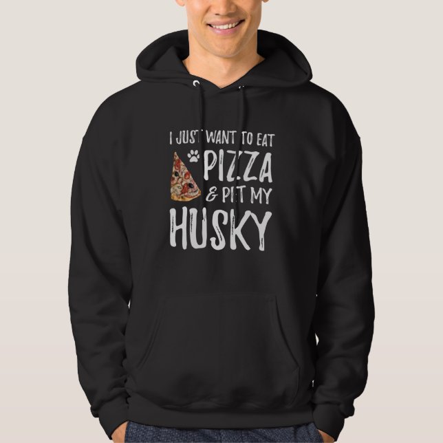 Veste À Capuche Husky Dog  Pizza  Dog Mom (Devant)