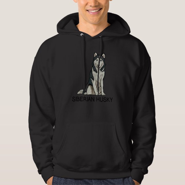Veste À Capuche Husky Sibérien Chien Fou (Devant)
