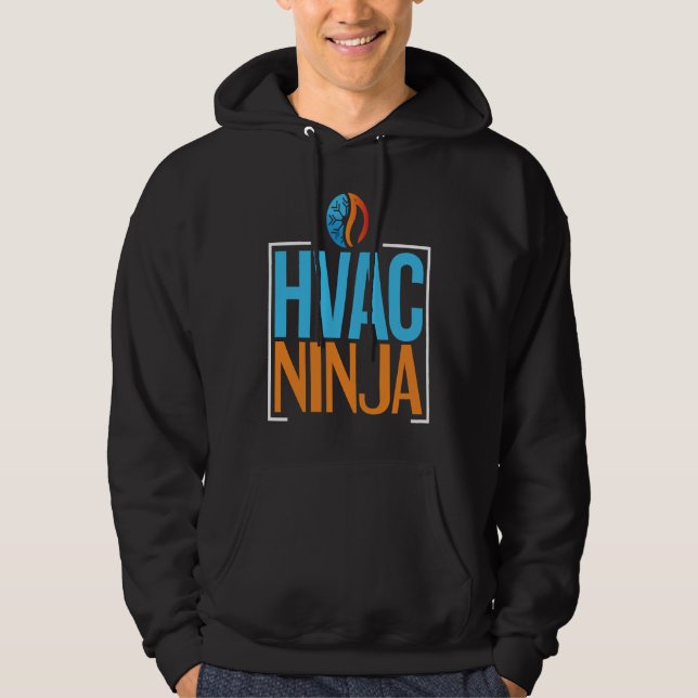 Veste À Capuche HVAC Tech   HVAC Ninja Humor HVAC Mechanic (Devant)