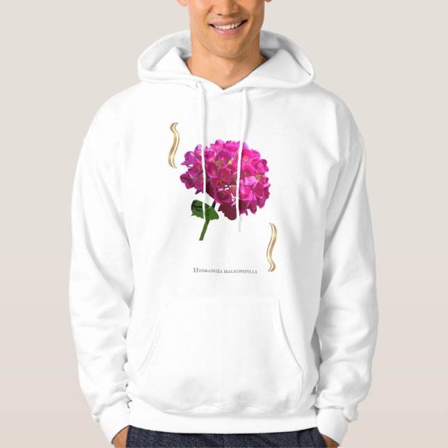 Veste À Capuche Hydrangea Bloom – Vintage Botanical Fuchsia (Devant)