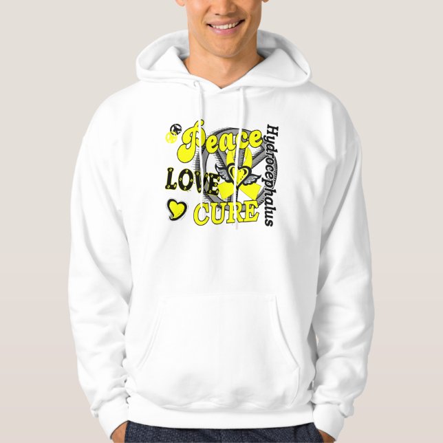 Veste À Capuche Hydrocéphalie du traitement 2 d'amour de paix (Devant)