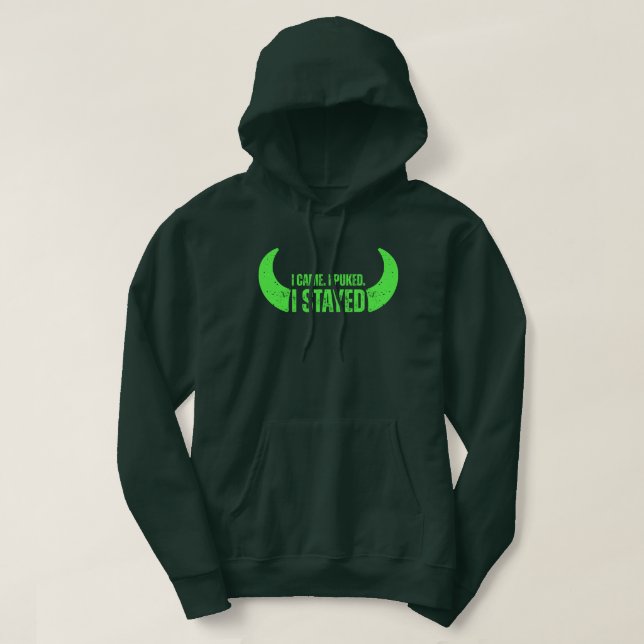 Veste À Capuche I Came. I Puked. I Stayed Funny Greenhorn Fishing (Design devant)