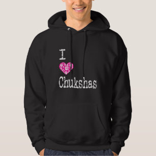 Veste À Capuche I Heart Chukshas Love Chuksha Husky Chien se repro