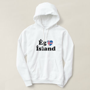 Veste À Capuche I Heart (Love) Islande [Ég Elska Ísland] Islandais