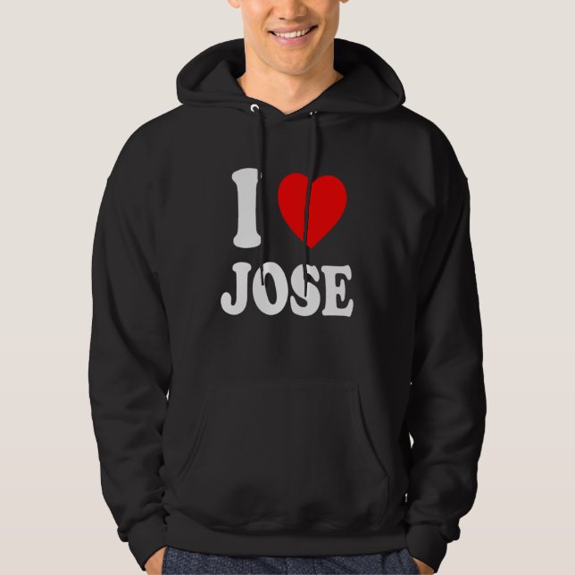 Veste À Capuche I Heart Love Jose Cute Matching Couple Spouse (Devant)