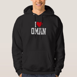Veste À Capuche I Heart Oman avec coeur rouge J'aime Oman