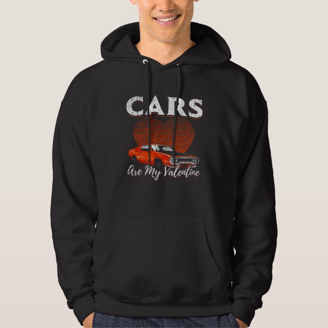 Veste À Capuche I Just Care About Cars Are My Valentine a  Idea Ra (Devant)