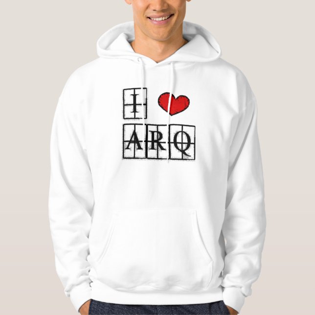 Veste À Capuche I love ARQ Moletom imprimé (Devant)