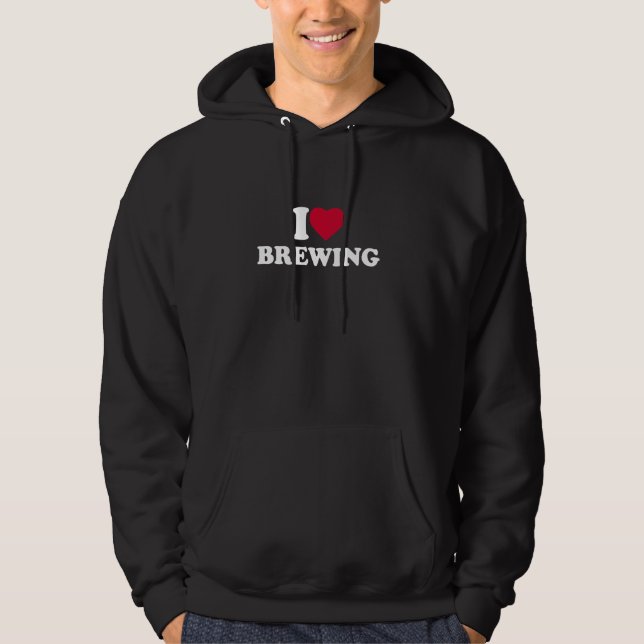 Veste À Capuche I Love Brewing I Heart Lover Brewer Homebrew Craft (Devant)