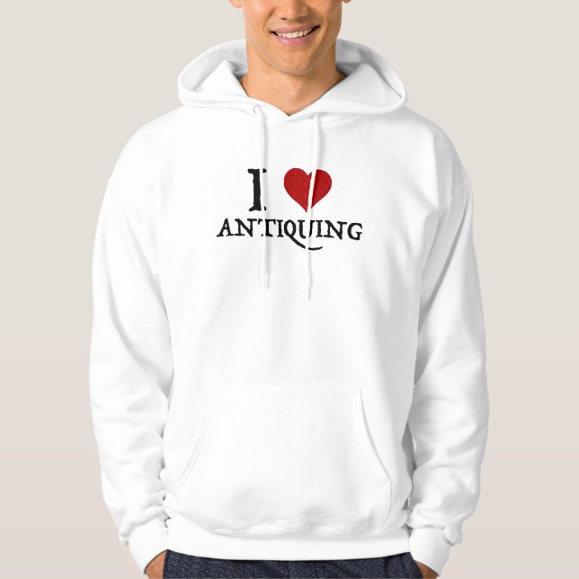Veste À Capuche I Love (Coeur) Antiquité (Devant)