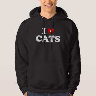 Veste À Capuche I Love (Coeur) Chats