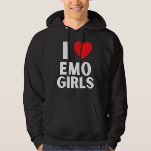 Veste À Capuche I Love Emo Girls I Heart Emo Girls 8