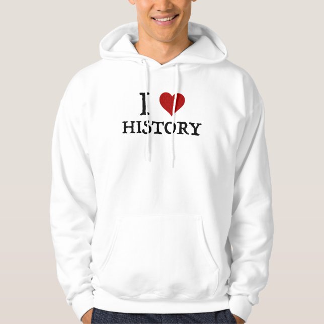 Veste À Capuche I Love (Heart) History (Devant)
