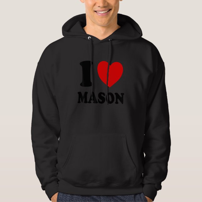Veste À Capuche I Love Mason (Devant)