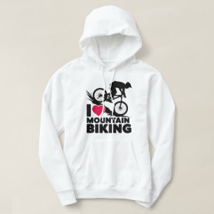 Veste À Capuche I Love Mountain VTT Silhouette Design