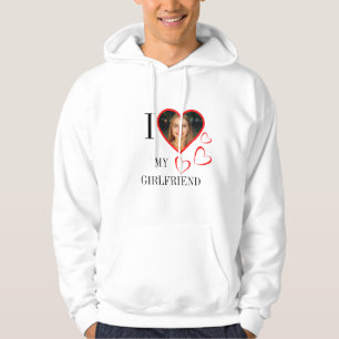 Veste À Capuche I Love My Girlfriend Custom Heart Your Photo