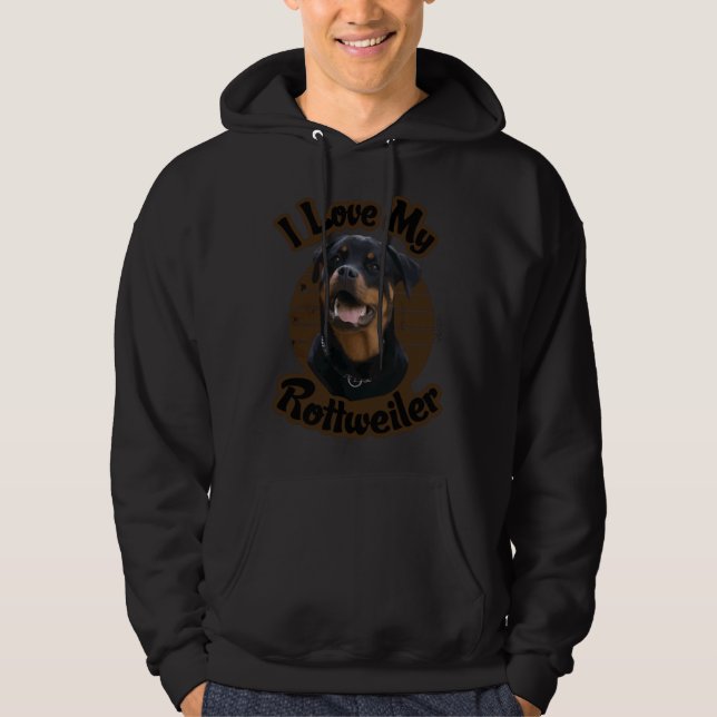 Veste À Capuche I Love My Rottweiler Classic (Devant)