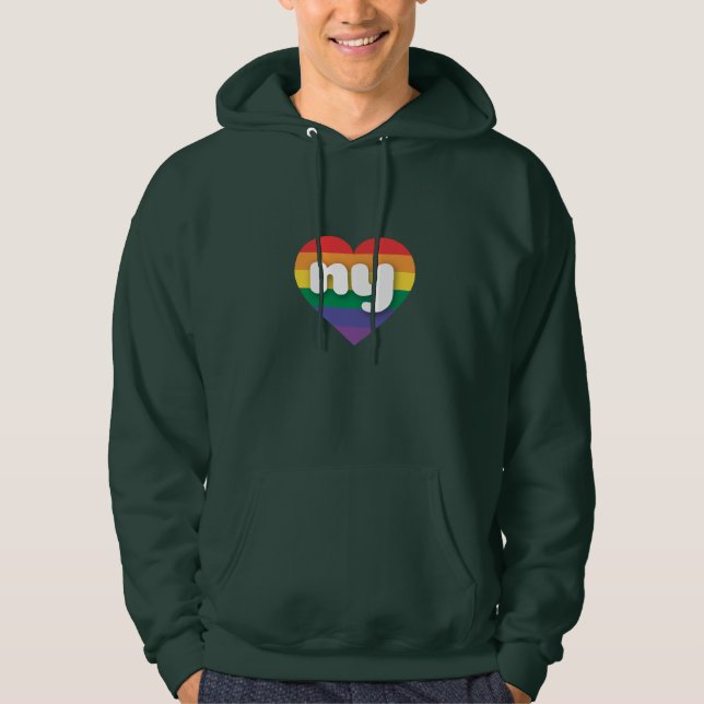 Veste À Capuche I Love New York Rainbow Heart (Devant)