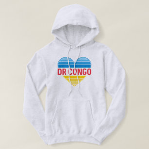 Veste À Capuche I Love RD Congo, Congo-Kinshasa Coeur