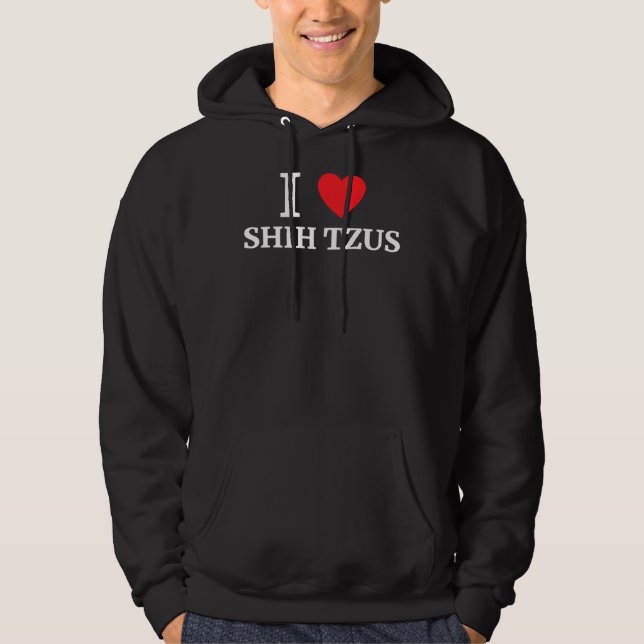 Veste À Capuche I Love Shih Tzus Heart (Devant)